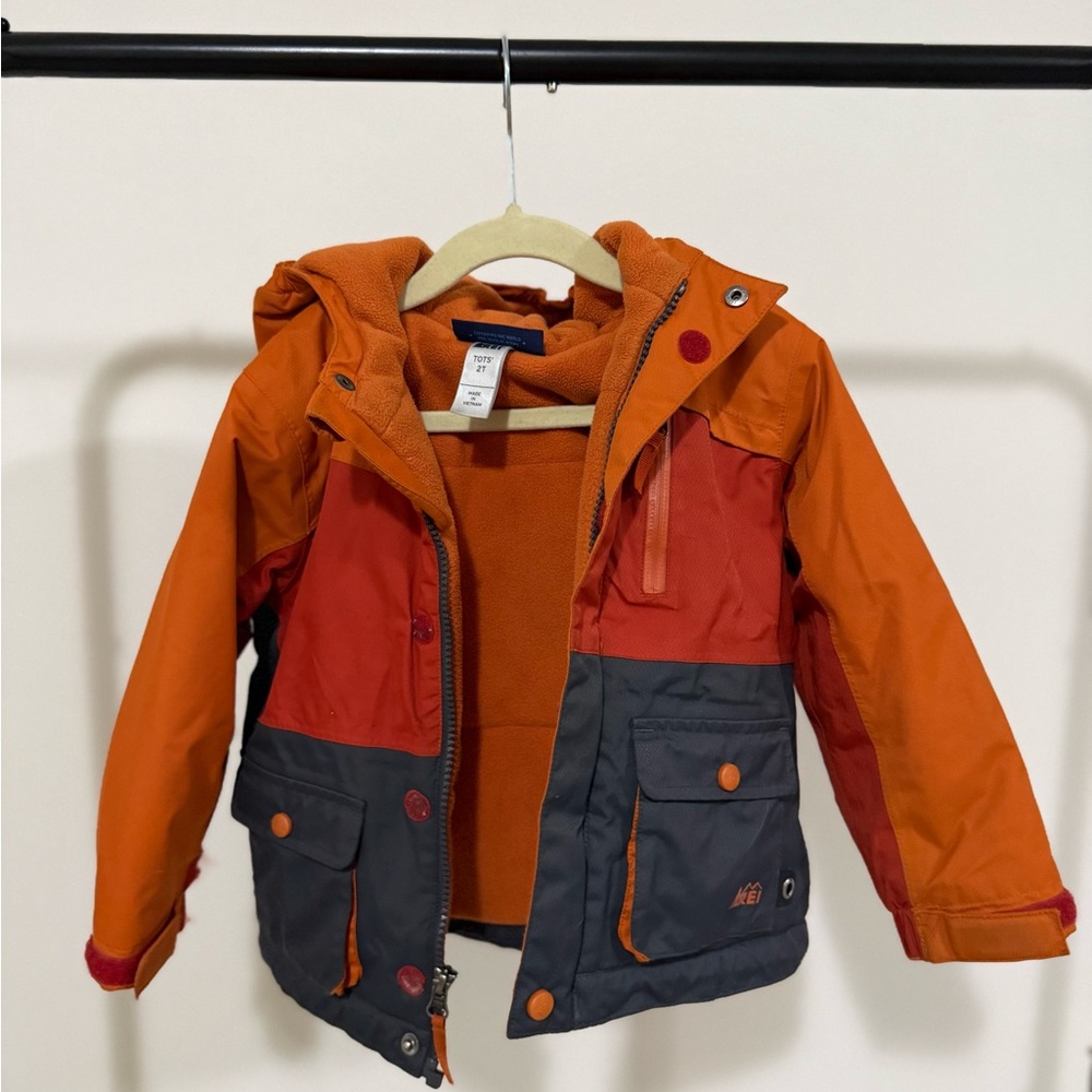 REI Kids' Orange Fleece Jacket